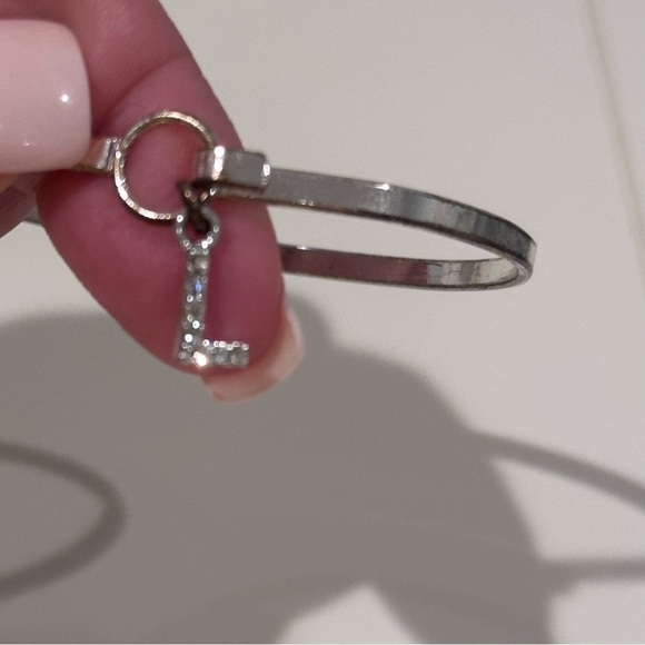 L Initial Bangle Bracelet - Picture 2 of 2